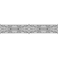 Elegant Geometric Border Monochrome Line Art vector
