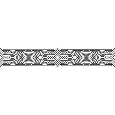 Elegant Geometric Border Monochrome Line Art