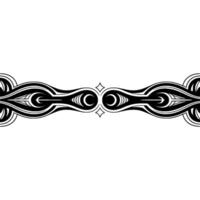 Abstract Tribal Pattern in Black and Gray, Decorative Border vector
