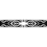 Abstract Black and White Border With Repeating Pattern and Gradient vector