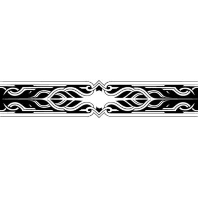Abstract Black and White Border With Repeating Pattern and Gradient