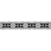 Art Deco Border Ornament on Gradient Background Geometric vector