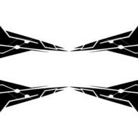 Abstract Geometric Black White Background With Empty Space vector