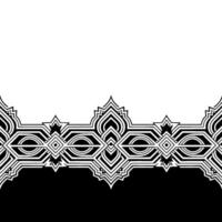 Art Deco Geometric Border in Black and White Elegant vector