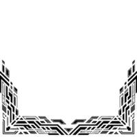 Abstract Geometric Frame in Black and White Modern Border vector