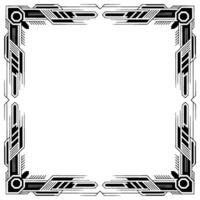 Art Deco Frame Elegant Geometric Border, Illustration vector