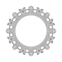 Elegant Black and White Circular Frame for Invitations and Decorations vector