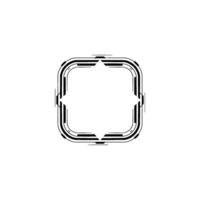 Minimalist Tech Frame Geometric, Cyberpunk Border on Grey vector