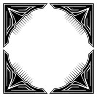 Art Deco Frame With Geometric Corners, Modern , Negative Space vector