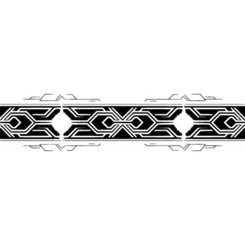 Futuristic Black and White Pattern on Gradient Background vector