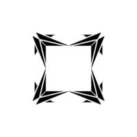 Geometric Abstract Frame Black White, Modern, Minimalist, Element vector