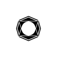 Abstract Geometric Black and White Shape for Branding vector