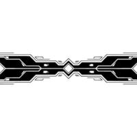 Futuristic Abstract Geometric Hightech Pattern on White vector