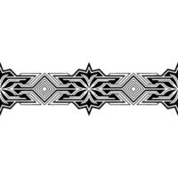 Geometric Black and White Pattern, Border vector