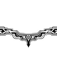 Abstract Geometric Border Element, Black and White vector