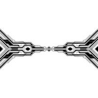 Futuristic Abstract Geometric With Symmetrical Black Lines on a Gradient Background vector