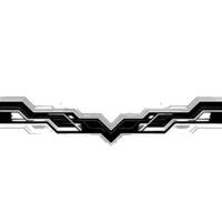 Futuristic Tech Banner Geometric Cyberpunk on White Background vector