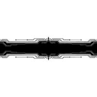 Minimalist Tech Border Element Black White Circuit vector