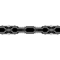 Futuristic Black and White Tech Border Element, Abstract vector