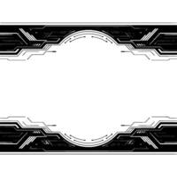 Abstract Tech Background Geometric Frame With Blank Space vector