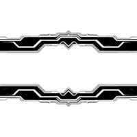 Geometric Tech Frame, Minimalist Modern Element, Abstract Border. vector