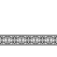 Elegant Black and White Ornamental Border , Seamless Pattern, Decorative Element vector