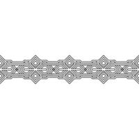Geometric Border Element, Abstract Black Lines on White, Minimalist vector