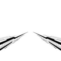 Abstract Tech Path, Minimalist Black White , Futuristic vector