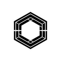 Geometric Hexagon on Gradient Background Modern Abstract vector