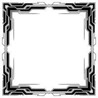 Futuristic Geometric Frame Border Illustration vector