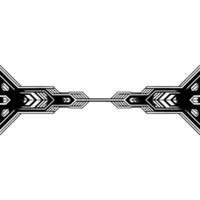 Geometric Tech Border in Grayscale, Modern Abstract Background vector