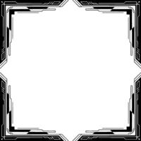 Geometric Art Deco Frame With Blank Space Minimalist Element vector