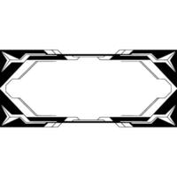 Futuristic Interface Frame , Minimalist Tech Overlay, Illustration vector
