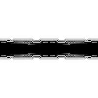 Tech Banner Futuristic Black and White Abstract Element vector