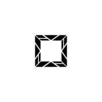 Abstract Geometric Square Frame on White Background vector