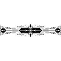 Tech Circuit Abstract , Black on White, Minimalist, Futuristic vector