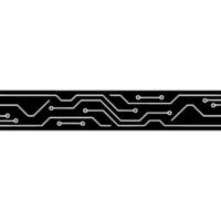 Minimalist Circuit Board , Black and White Technology Background vector