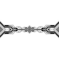 Abstract Geometric Tech , Black Lines on White, Futuristic, Elegant vector