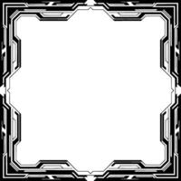 Geometric Tech Frame Futuristic Border , Black White, for Digital Interface vector
