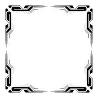 Futuristic Frame Black White Border for Science, Tech Projects vector