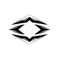 Geometric Abstract Starburst , Black White, Modern vector