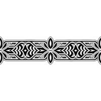 Elegant Black and White Ornamental Border , Abstract Geometric Pattern vector