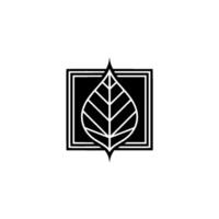 Minimalist Leaf, Modern Botanical Illustration vector