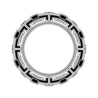 Futuristic Circular Tech Element In Black And White vector