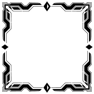 Geometric Art Deco Frame Futuristic, Empty Space