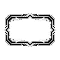 Futuristic Frame Tech Circuitry Aesthetic vector