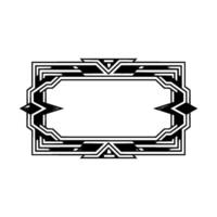 Art Deco Frame In Grayscale Elegant Geometric vector