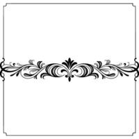Elegant Ornamental Border Frame On White, Decorative Element vector