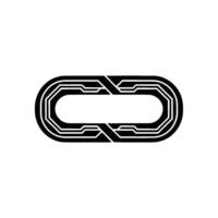 Abstract Circuit, Techinspired, Minimalist vector