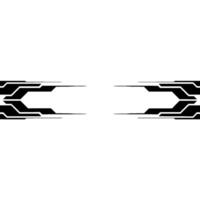 Abstract Tech Border Element Futuristic On White vector